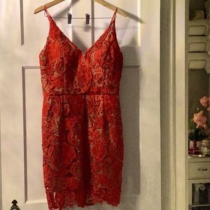 GB mini red lace sexy dress
